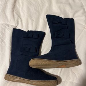 Navy Suede Women's Boots